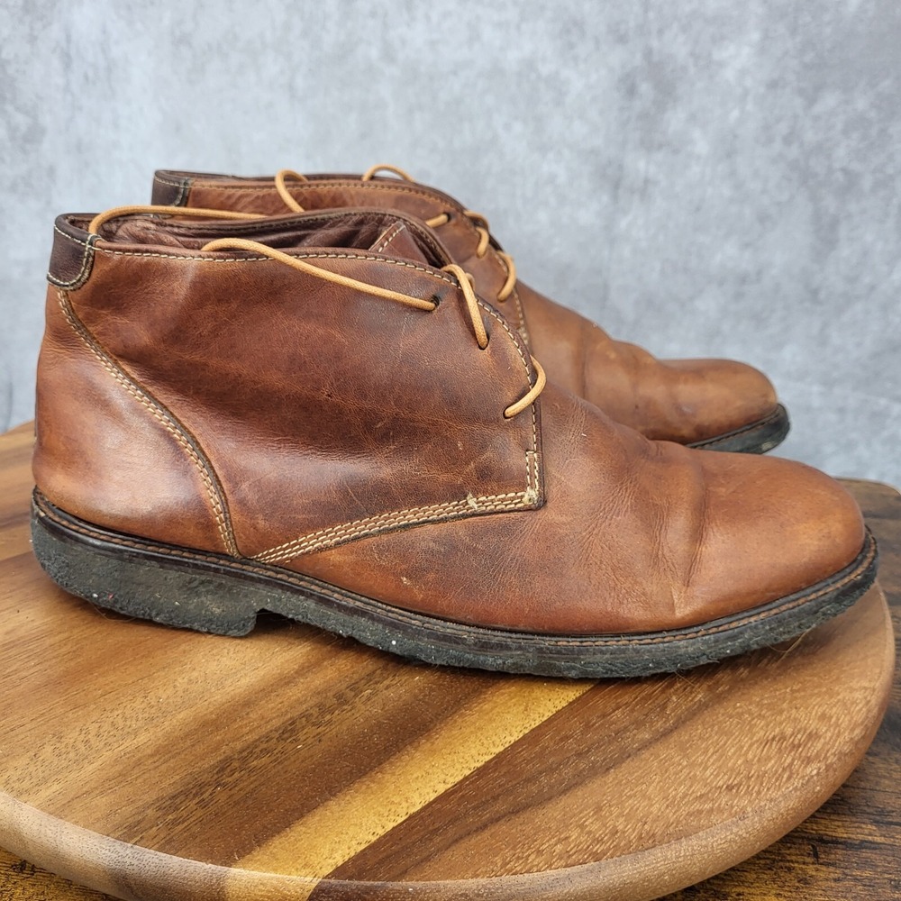 Johnston Murphy Chukka Boots Mens‎ 8.5 Copeland Brown Leather 25-2022